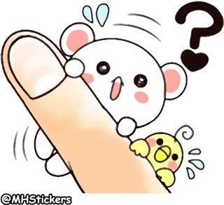 🤯 @MHStickers 귀여운, 만화, 동물, 곰, 닭, 스티커 telegram sticker
