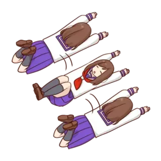🙃 Anime, Scolara, Sdraiata, Personaggio, Ragazza anime, Uniforme scolastica giapponese telegram sticker
