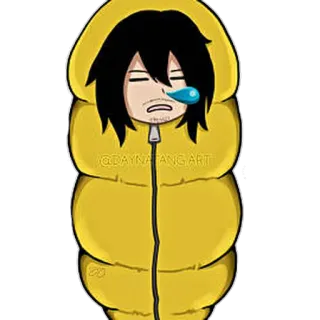 😪 Shota Aizawa My Hero Academia @DAYNATANG.ART Shota Aizawa, Eraser Head, My Hero Academia, Anime, Manga, Sacco a pelo, Eroe professionista whatsapp sticker