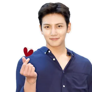 ❤️ coreano, ator, homem, coração, gesto whatsapp sticker