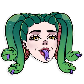 😛 Medusa Medusa, Griechische Mythologie, Schlange, Monster, Mythos, Aufkleber telegram sticker