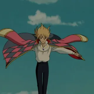 🗝 Howl Howl's Moving Castle Howl, Anime, Le Château Ambulant, Magie, Sorcier, Studio Ghibli telegram sticker