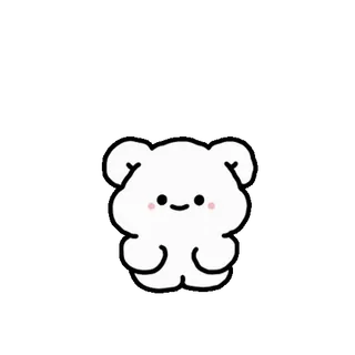 💬 fofo, urso, adesivo, animal, desenho animado, kawaii whatsapp sticker