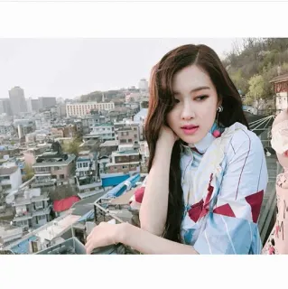 💫 Roseanne Park Rosa, Blackpink, cantante, K-pop, paisaje urbano, Rosé whatsapp sticker