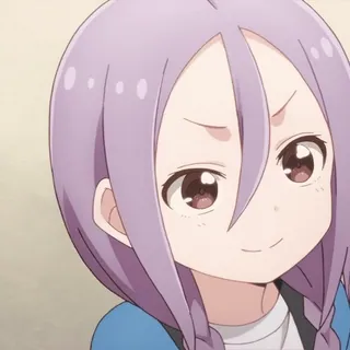😏 动漫, 卡通, 角色, 女孩, 肖像, 微笑 telegram sticker