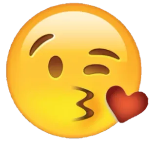 😘 Emoji, Cium, Hati, Cinta, Kasih sayang, Berkedip telegram sticker