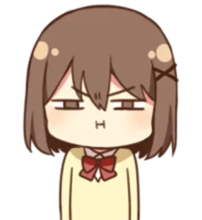 😤 Anime, Manga, Sticker, Cartone animato, Ragazza, Espressione, Carino telegram sticker