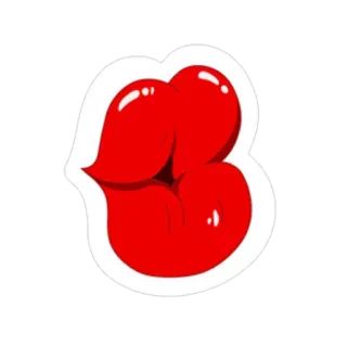 ❤ lips, mouth, red, kiss, cartoon, sticker telegram sticker