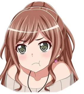 😤 anime, garota, chateada, frustrada, descontente telegram sticker