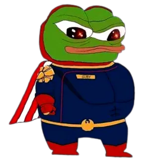 💪 Pepe the Frog GUBY ếch, pepe, nhân vật, hoạt hình, avatar telegram sticker