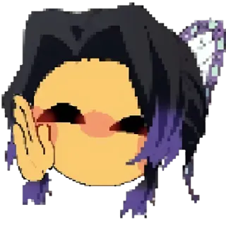 🌝 Shinobu Kocho Demon Slayer Anime, Demon Slayer, Shinobu Kocho, Środkowy palec, Obraźliwe telegram sticker