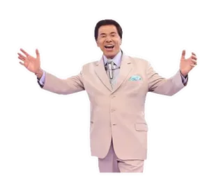😄 hombre, traje, feliz, sonriendo, presentador, animador whatsapp sticker
