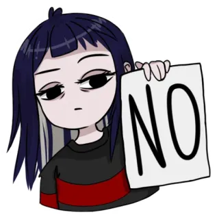 ❌ NO non, rejet, protestation, désaccord, déni, refus, négatif, déclaration whatsapp sticker