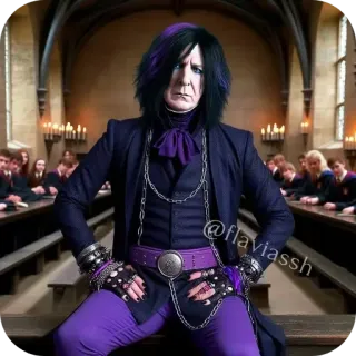👖 Severus Snape Harry Potter harry potter, snape, severus, goth, fanart, alan rickman telegram sticker
