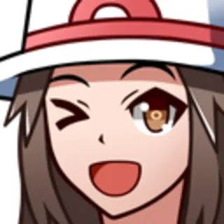 😉 anime, cartone animato, ragazza, occhiolino, sorridente, personaggio telegram sticker