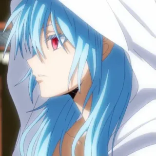 💧 Rimuru Tempest That Time I Got Reincarnated as a Slime Anime, Personnage, cheveux bleus, Rimuru, Tempest telegram sticker