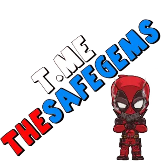 😉 Deadpool T.ME SAFEGEMS Deadpool, Marvel, Superhero, Gun, Comic Book, Pop Culture telegram sticker