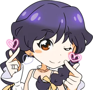 💗 Anime, Słodkie, Kreskówka, Dziewczyna, Serce, Kawaii telegram sticker