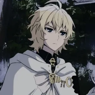 ⚓ Mikaela Hyakuya Owari no Seraph Anime, Manga, Wampir, Blondynka, Blady, Mika telegram sticker