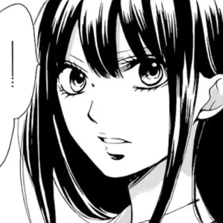 🖤 ! Anime, Mangá, Garota, Expressão, Japonês, Retrato, Adolescente, Desenho animado telegram sticker