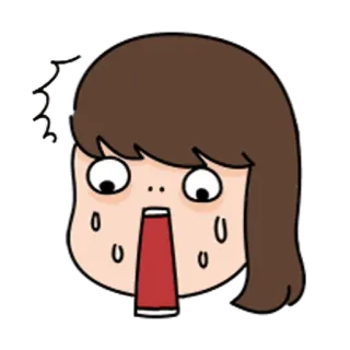 🐼 震惊, 惊讶, 卡通, 情感, 女人 telegram sticker