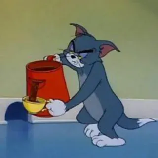 🔗 Tom Cat Tom and Jerry Phim hoạt hình, Mèo, Tom, Tom và Jerry, Xô, Đổ, Bực mình telegram sticker