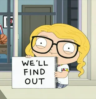 🧸 Stewie Griffin Family Guy WE'LL FIND OUT cartoon, animation, stewie griffin, we'll find out, family guy telegram sticker
