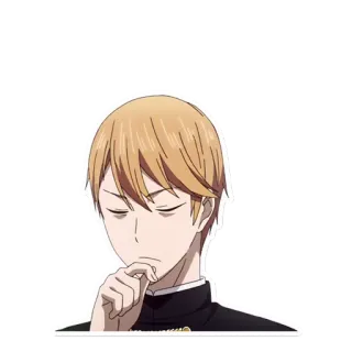 🤔 Anime, Personaje, Pensando, Estudiante, Escuela whatsapp sticker