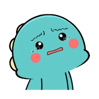 🦕 만화, 공룡, 슬픈, 우는, 귀여운, 스티커 whatsapp sticker