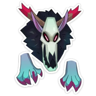 😡 монстр, череп, демон, фэнтези, существо, рога telegram sticker