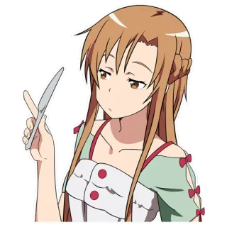 😏 Asuna Yuuki Sword Art Online Anime, Sword Art Online, Asuna, Yuuki, Personaggio, Ragazza, Waifu telegram sticker