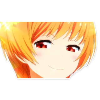 😏 anime, ragazza, sorridente, personaggio telegram sticker
