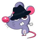 😊 Topo cartone animato, Personaggio animato, Cappello, Carino, Adesivo telegram sticker