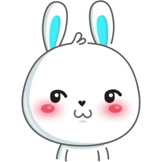 😊 Hase, Kaninchen, Tier, niedlich, Cartoon, kawaii telegram sticker