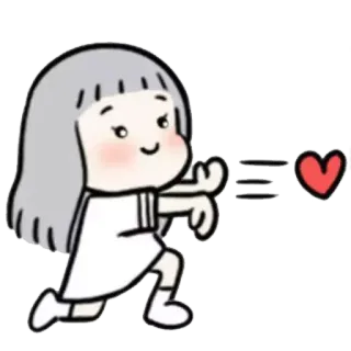 ❤️ amor, corazón, lindo, chica, amistad telegram sticker