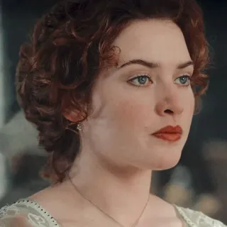 😐 Rose DeWitt Bukater Titanic kobieta, rude włosy, portret, film, Titanic, Kate Winslet telegram sticker