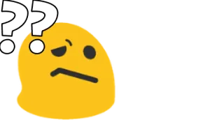 ❔ pertanyaan, bingung, berpikir, emoji telegram sticker