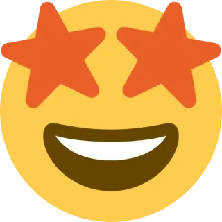 🤩 emoji, star eyes, excited, happy, face telegram sticker
