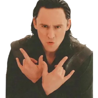 🤟 Loki Thor Loki, Marvel, Thor, dedo do meio, gesto ofensivo telegram sticker