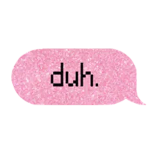 😤 duh. testo, rosa, parola, semplice telegram sticker