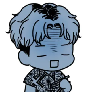 😨 Chibi, Personagem, Desenho animado, Emoção, Preocupação telegram sticker
