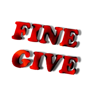 😭 FINE GIVE texto, vermelho, palavras, fogo telegram sticker