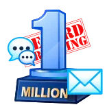 🏆 MILLION feier, eine million, erfolg, erfolg, zahl, kommunikation, mail, chats whatsapp sticker