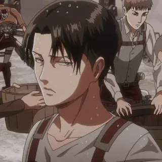 ☕️ Levi Ackerman Attack on Titan Anime, Soldado, Personaje, Levi Ackerman, Ataque a los Titanes, AOT, Manga whatsapp sticker