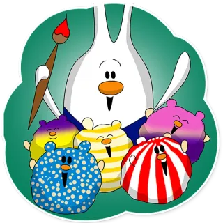 😃 kreskówka, postać, rysunek, naklejka, kolorowy telegram sticker