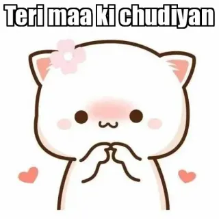 ⚜ Teri maa ki chudiyan insulte, offensant, hindi, chat dessin animé whatsapp sticker