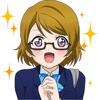 😍 Anime, Fille, Uniforme scolaire, Mignon, Joyeux, Personnage telegram sticker
