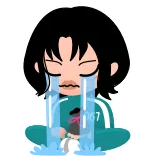 😭 Squid Game squid game, netflix, player 067, sad, crying, game telegram sticker
