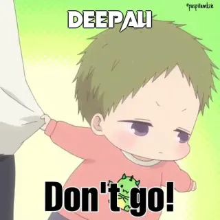 🤔 DEEPALI
Don't go! Baby, Anime, Kind, Verdrietig, Vertrek telegram sticker