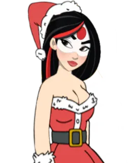 🤶 Christmas, cartoon, girl, Santa, sexy telegram sticker